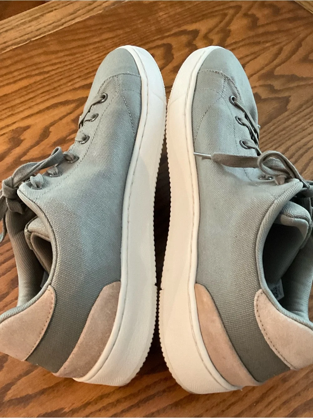 Toms Men’s Sage Green Canvas Top Lace Up Sneakers, Sz 14
